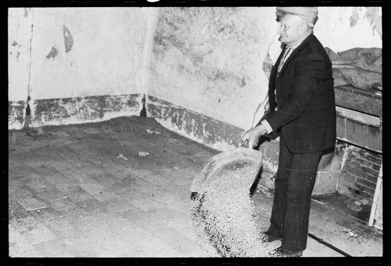 photographie Monsieur B. vannant à la pelle Ph.1986.50.22 Photo