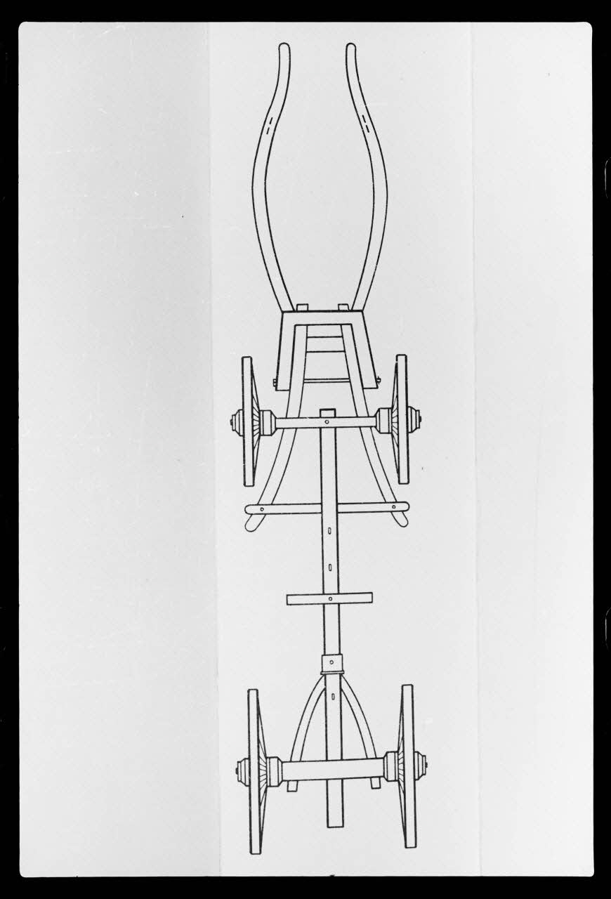 photographie Dessin technique d'un chariot lorrain. In "Guide ethnographique des transports ruraux", page 45 Ph.1986.54.3  Photo