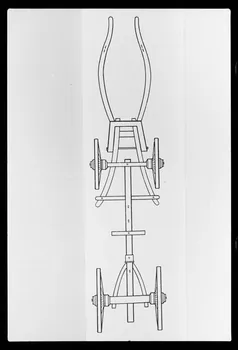 photographie Dessin technique d'un chariot lorrain. In "Guide ethnographique des transports ruraux", page 45 Ph.1986.54.3  Photo