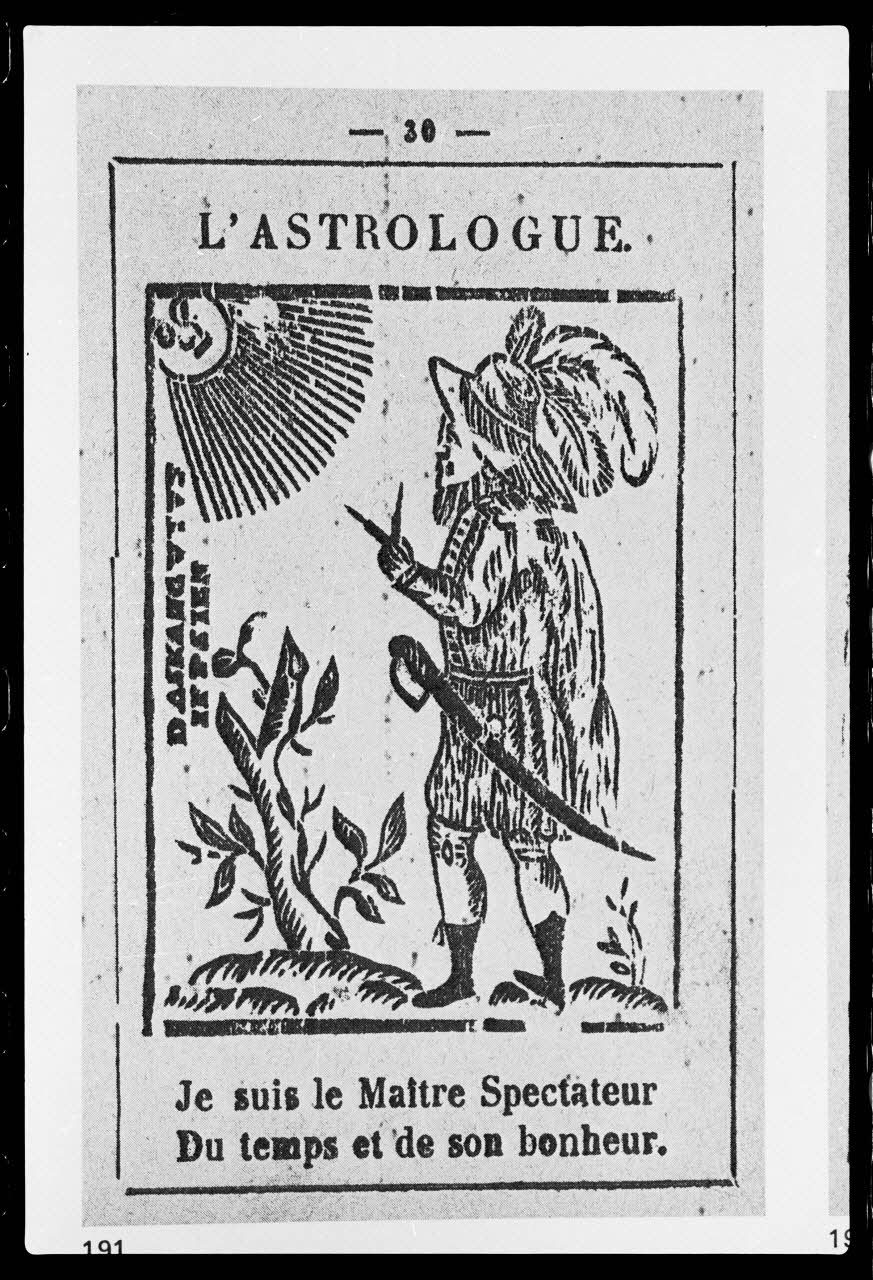 photographie Almanach des bergers. Représentation d'un astrologue et un prophète. 1892 Ph.1986.56.5 Photo