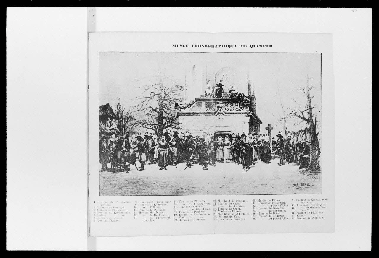 photographie Illustration de catalogue : le Musée départemental breton de Quimper. Homme et femme en costumes Ph.1986.58.2 Photo