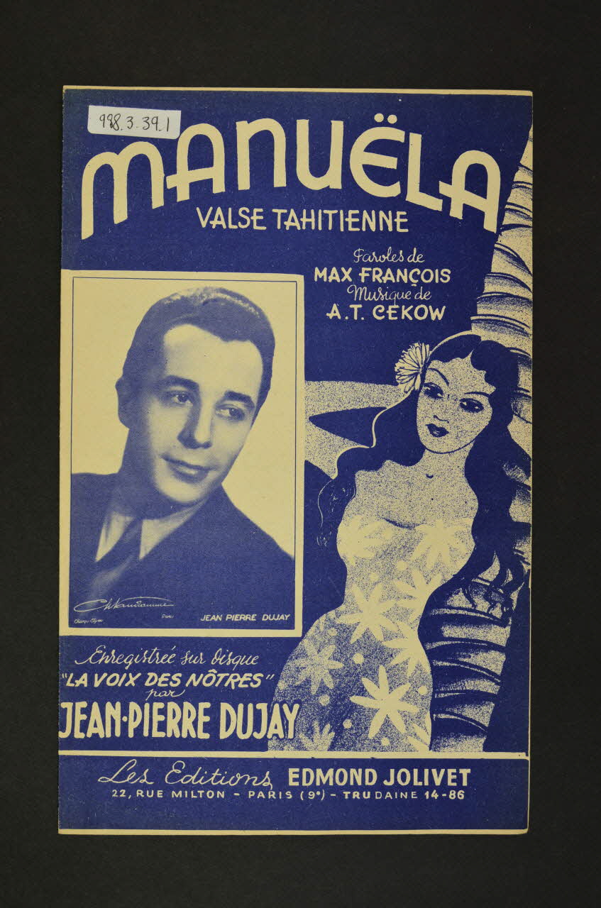 A.T Cekow ; Max François ; Jean-Pierre Dujay ; Edmond Jolivet chanson petit format 1951 1988.3.39.1 Photo Mucem