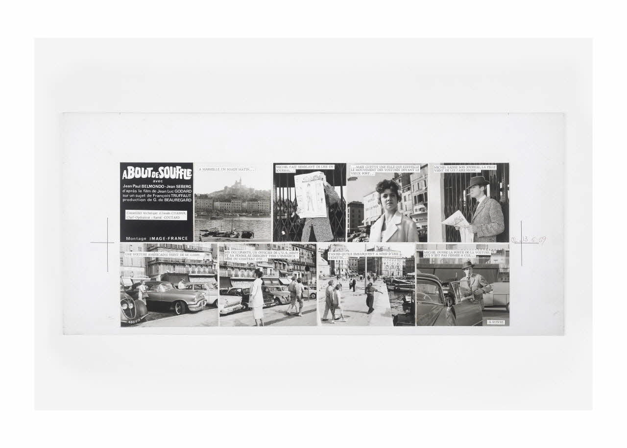 Raymond Cauchetier maquette de ciné-roman Maquette du ciné-roman "A bout de souffle" Ile-de-France, France 1959-1969 2016.10.1.1 Photo Mucem/ Yves Inchierman