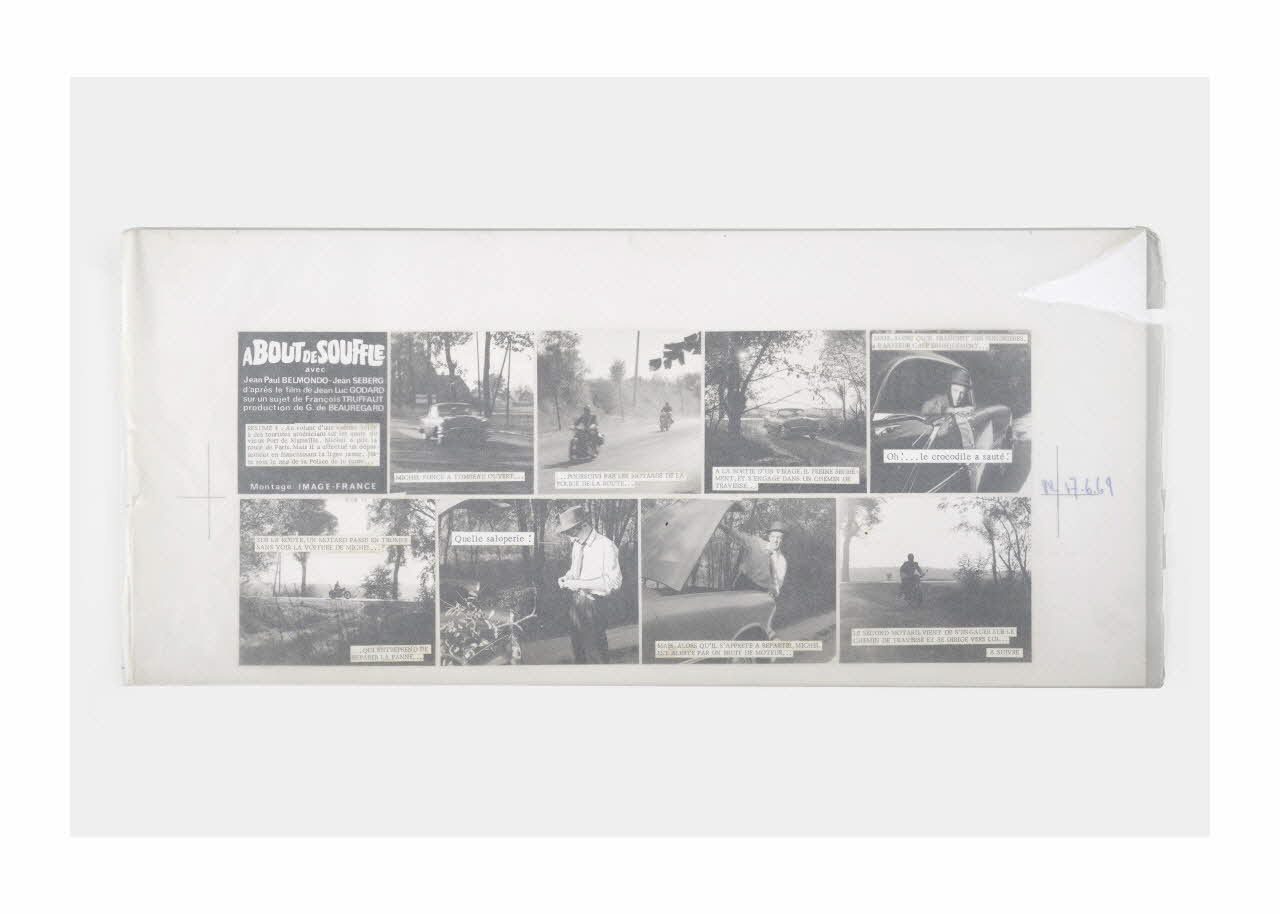 Raymond Cauchetier maquette de ciné-roman Maquette du ciné-roman "A bout de souffle" Ile-de-France, France 1959-1969 2016.10.1.4 Photo Mucem/ Yves Inchierman