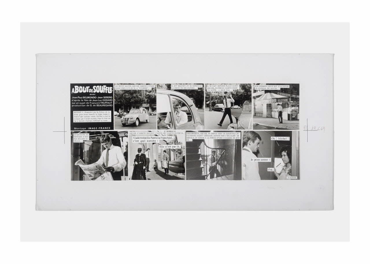 Raymond Cauchetier maquette de ciné-roman Maquette du ciné-roman "A bout de souffle" Ile-de-France, France 1959-1969 2016.10.1.6 Photo Mucem/ Yves Inchierman