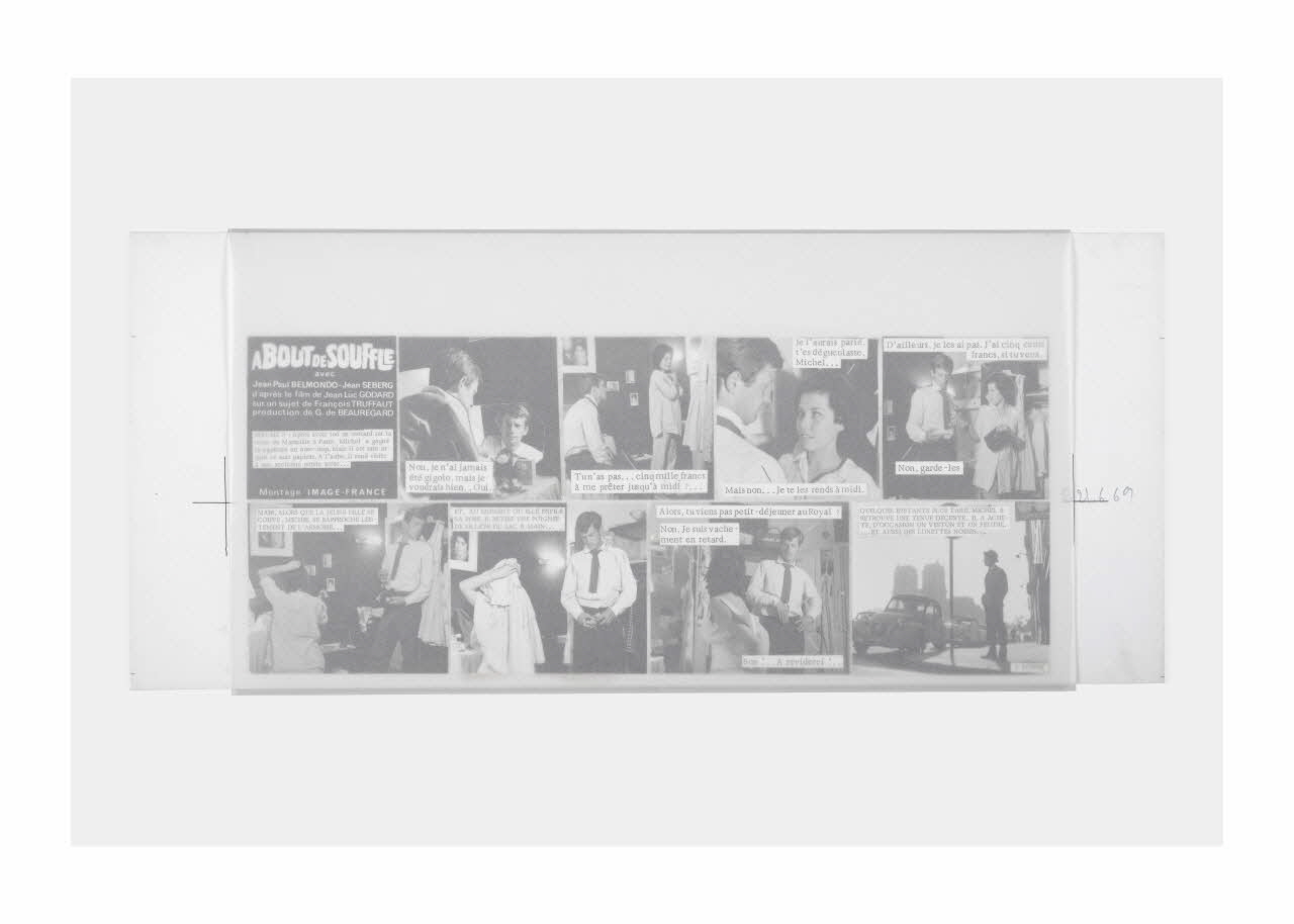 Raymond Cauchetier maquette de ciné-roman Maquette du ciné-roman "A bout de souffle" Ile-de-France, France 1959-1969 2016.10.1.8 Photo Mucem/ Yves Inchierman