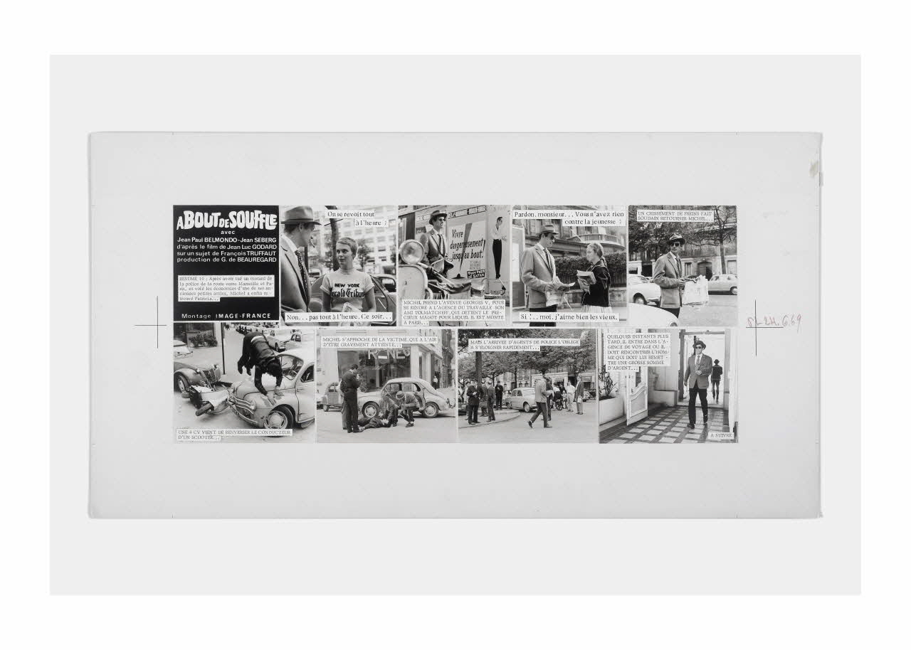 Raymond Cauchetier maquette de ciné-roman Maquette du ciné-roman "A bout de souffle" Ile-de-France, France 1959-1969 2016.10.1.9 Photo Mucem/ Yves Inchierman