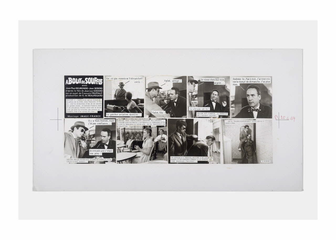 Raymond Cauchetier maquette de ciné-roman Maquette du ciné-roman "A bout de souffle" Ile-de-France, France 1959-1969 2016.10.1.10 Photo Mucem/ Yves Inchierman