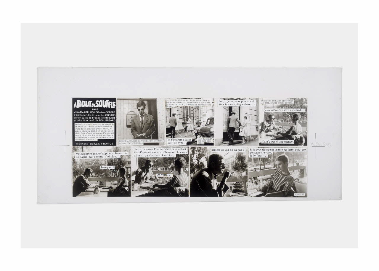 Raymond Cauchetier maquette de ciné-roman Maquette du ciné-roman "A bout de souffle" Ile-de-France, France 1959-1969 2016.10.1.11 Photo Mucem/ Yves Inchierman