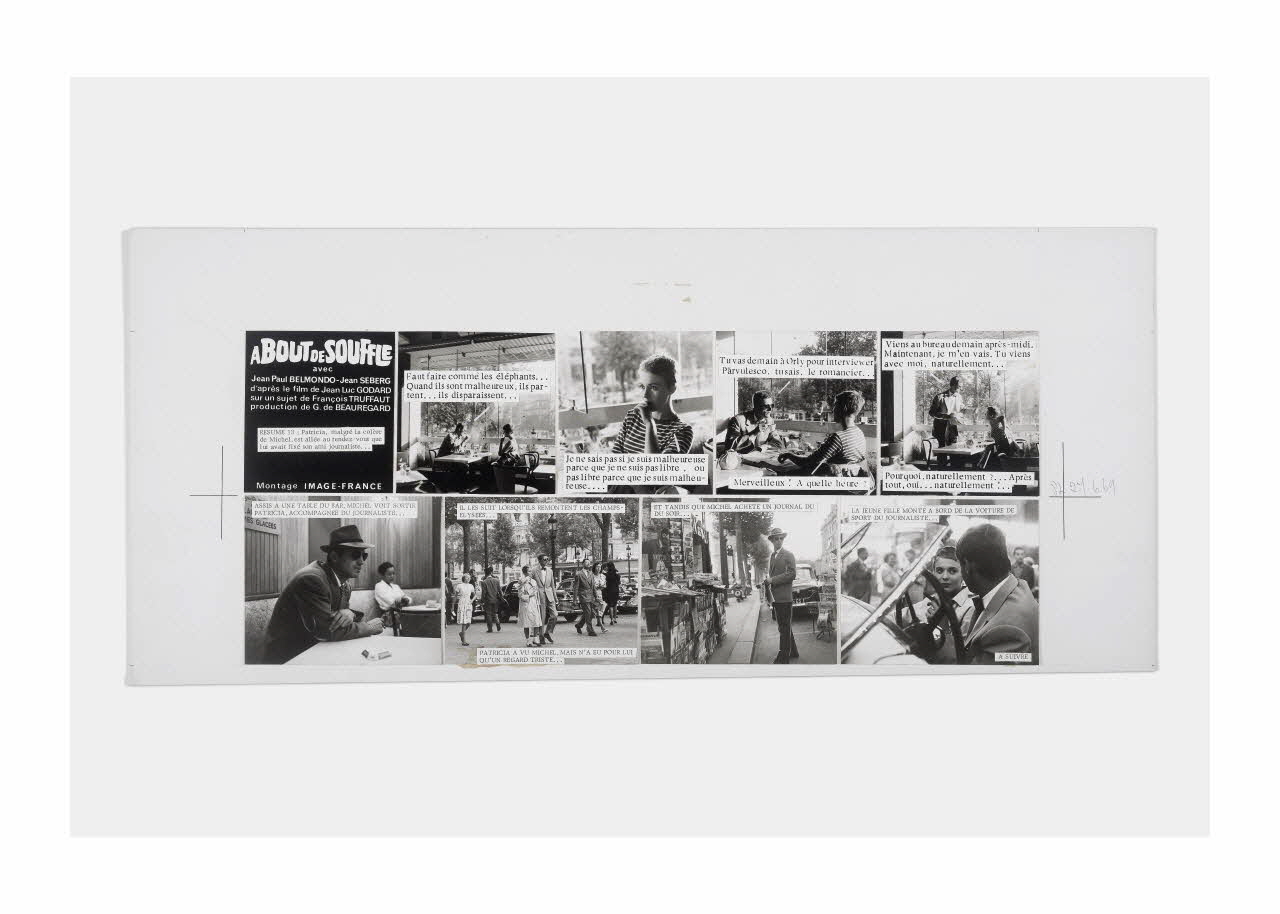 Raymond Cauchetier maquette de ciné-roman Maquette du ciné-roman "A bout de souffle" Ile-de-France, France 1959-1969 2016.10.1.12 Photo Mucem/ Yves Inchierman