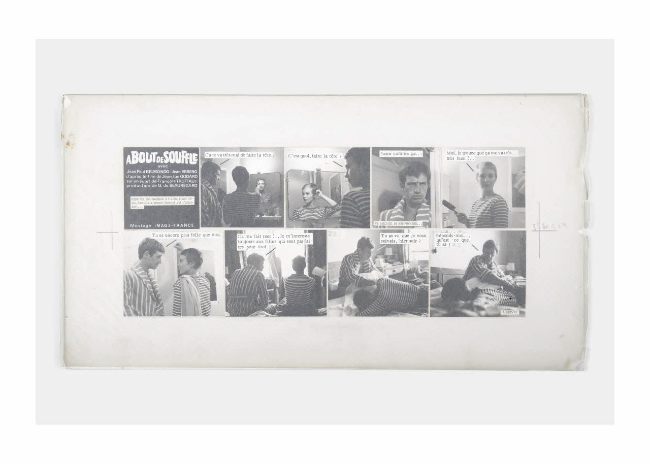 Raymond Cauchetier maquette de ciné-roman Maquette du ciné-roman "A bout de souffle" Ile-de-France, France 1959-1969 2016.10.1.14 Photo Mucem/ Yves Inchierman