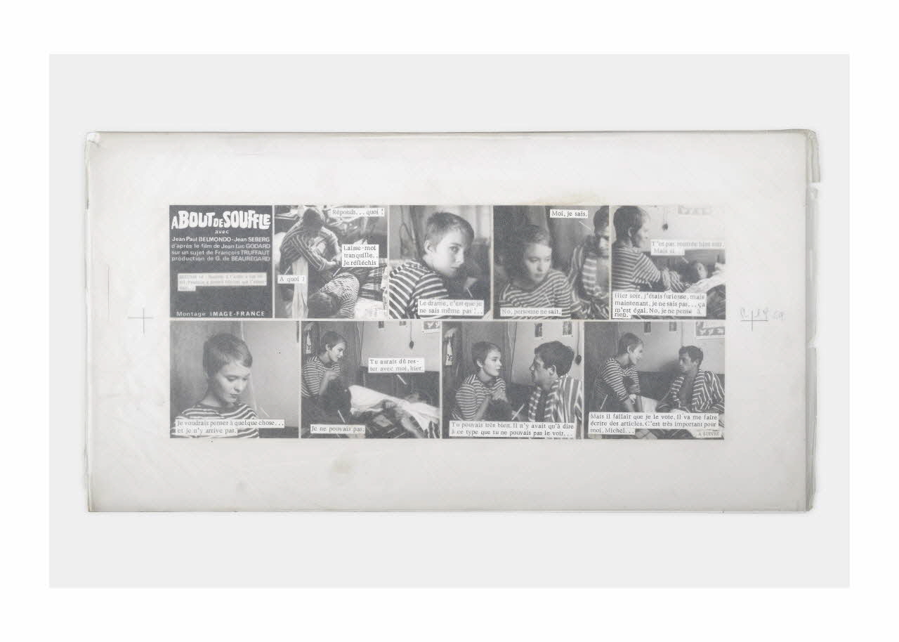 Raymond Cauchetier maquette de ciné-roman Maquette du ciné-roman "A bout de souffle" Ile-de-France, France 1959-1969 2016.10.1.15 Photo Mucem/ Yves Inchierman