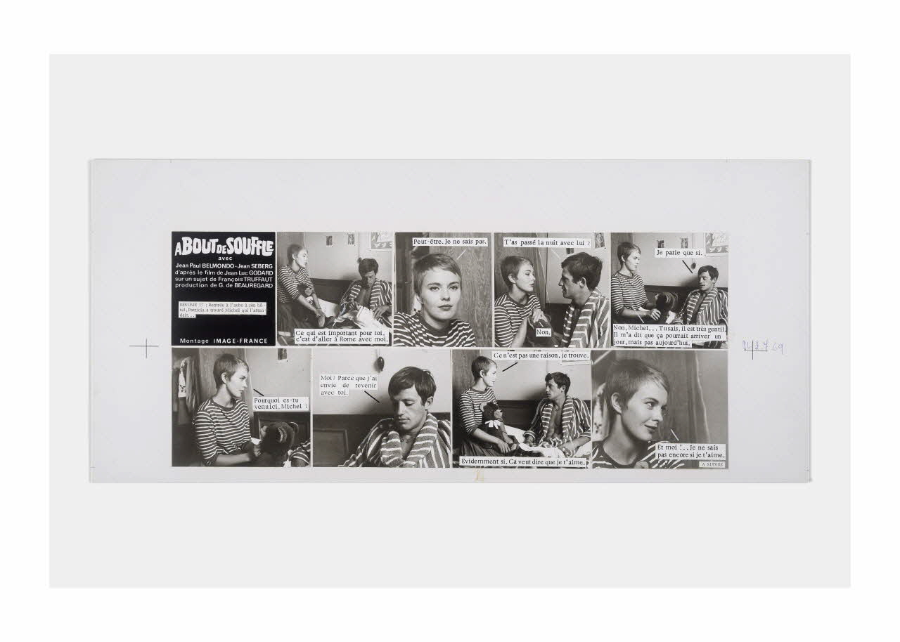 Raymond Cauchetier maquette de ciné-roman Maquette du ciné-roman "A bout de souffle" Ile-de-France, France 1959-1969 2016.10.1.16 Photo Mucem/ Yves Inchierman