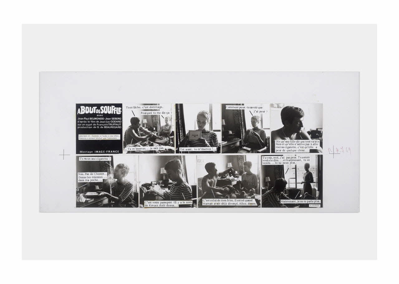 Raymond Cauchetier maquette de ciné-roman Maquette du ciné-roman "A bout de souffle" Ile-de-France, France 1959-1969 2016.10.1.18 Photo Mucem/ Yves Inchierman