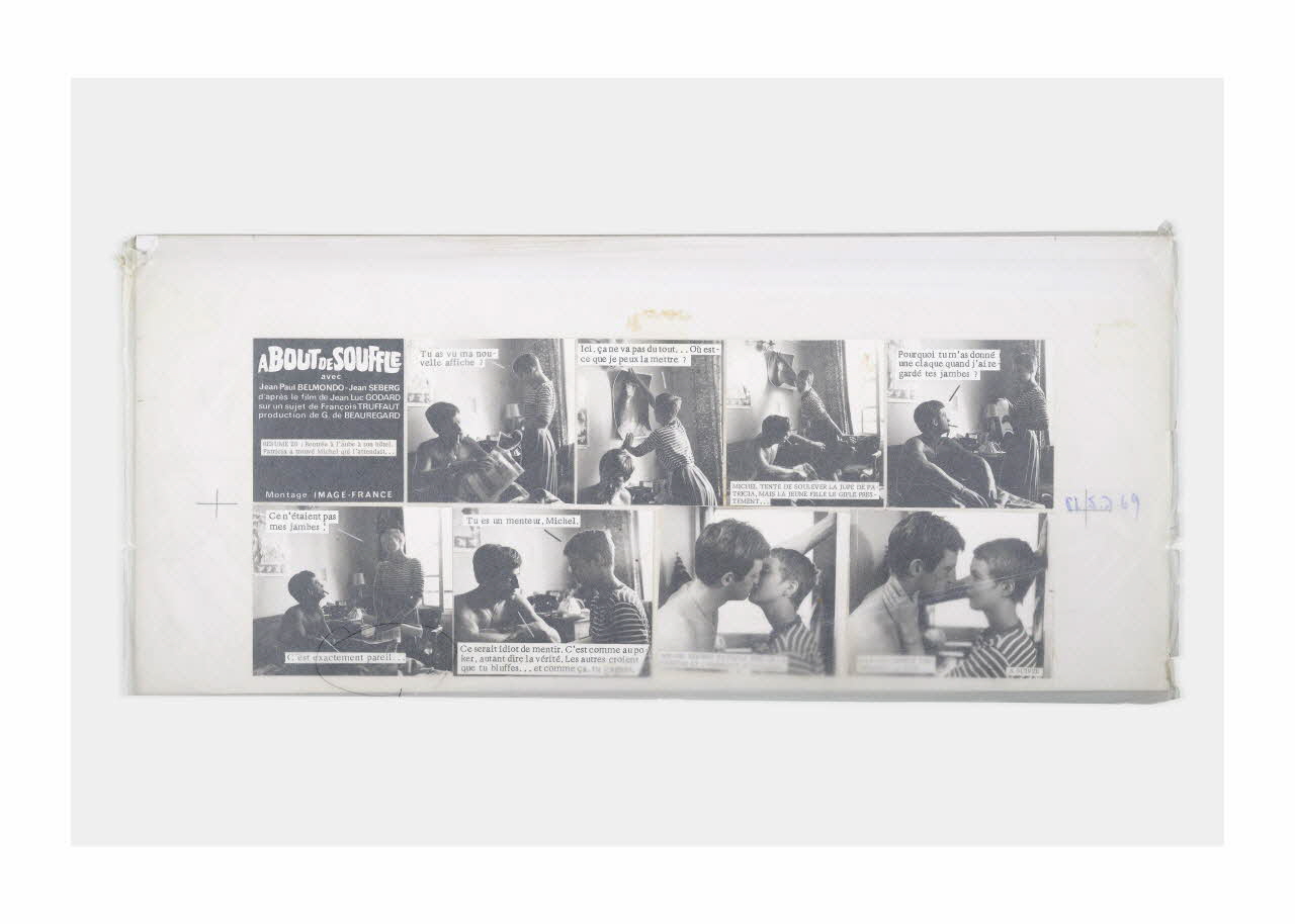 Raymond Cauchetier maquette de ciné-roman Maquette du ciné-roman "A bout de souffle" Ile-de-France, France 1959-1969 2016.10.1.19 Photo Mucem/ Yves Inchierman