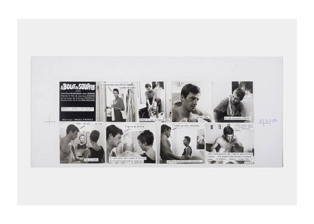 Raymond Cauchetier maquette de ciné-roman Maquette du ciné-roman "A bout de souffle" Ile-de-France, France 1959-1969 2016.10.1.20 Photo Mucem/ Yves Inchierman