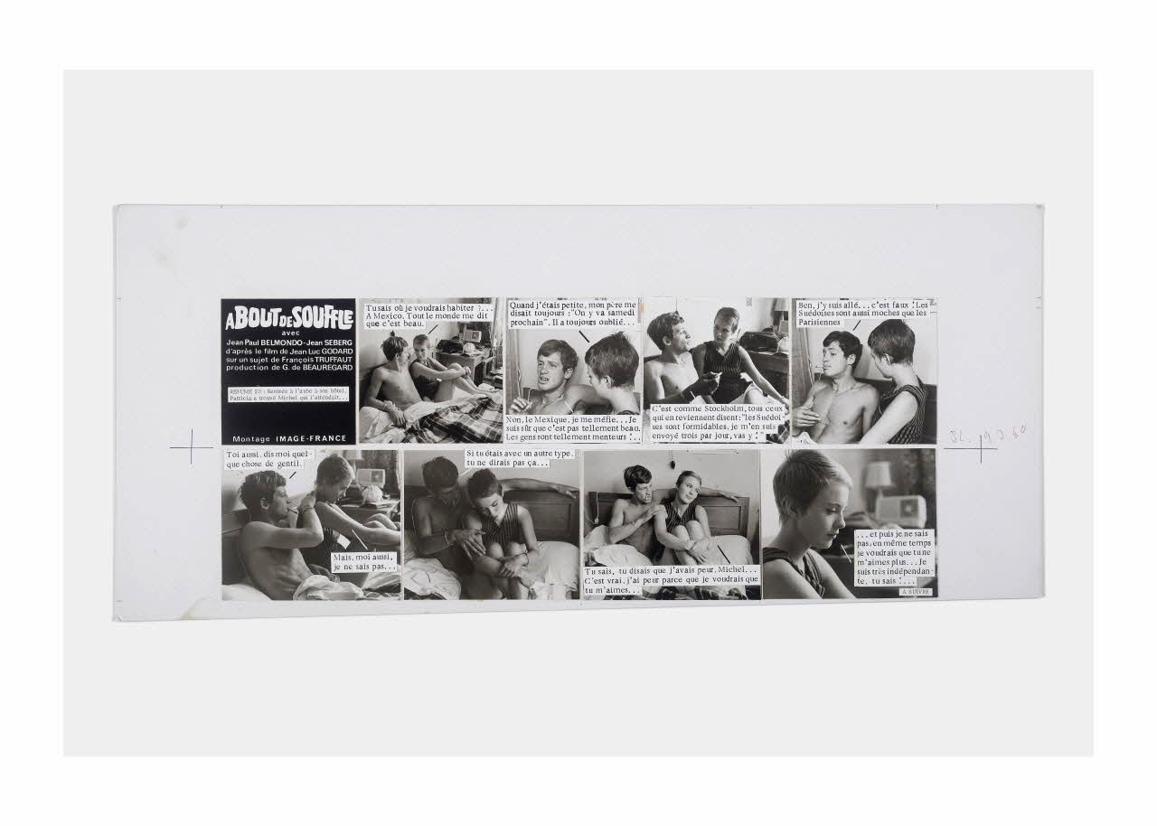 Raymond Cauchetier maquette de ciné-roman Maquette du ciné-roman "A bout de souffle" Ile-de-France, France 1959-1969 2016.10.1.22 Photo Mucem/ Yves Inchierman