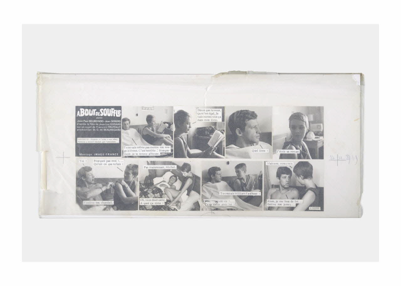 Raymond Cauchetier maquette de ciné-roman Maquette du ciné-roman "A bout de souffle" Ile-de-France, France 1959-1969 2016.10.1.23 Photo Mucem/ Yves Inchierman