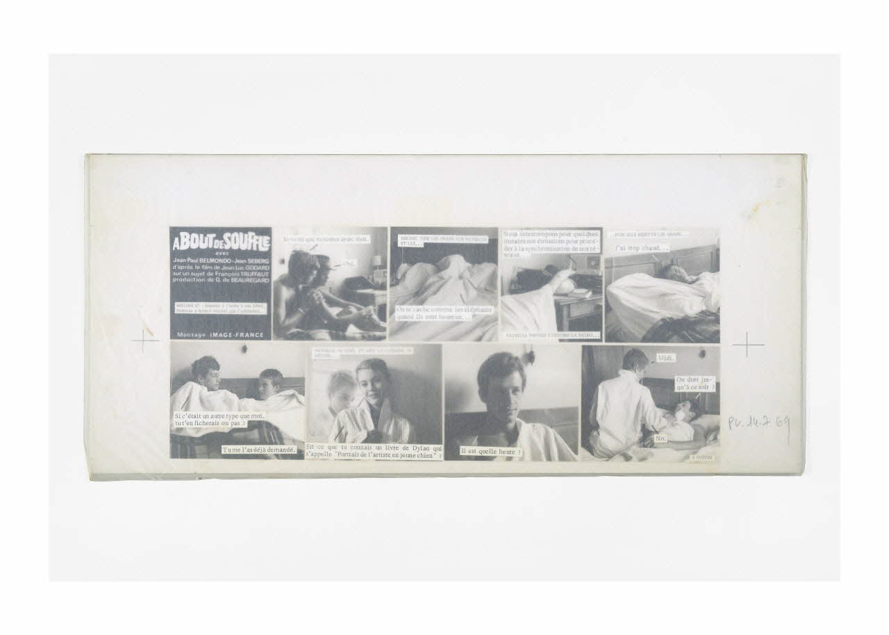 Raymond Cauchetier maquette de ciné-roman Maquette du ciné-roman "A bout de souffle" Ile-de-France, France 1959-1969 2016.10.1.25 Photo Mucem/ Yves Inchierman