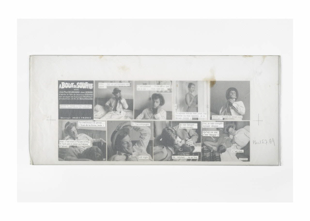 Raymond Cauchetier maquette de ciné-roman Maquette du ciné-roman "A bout de souffle" Ile-de-France, France 1959-1969 2016.10.1.26 Photo Mucem/ Yves Inchierman