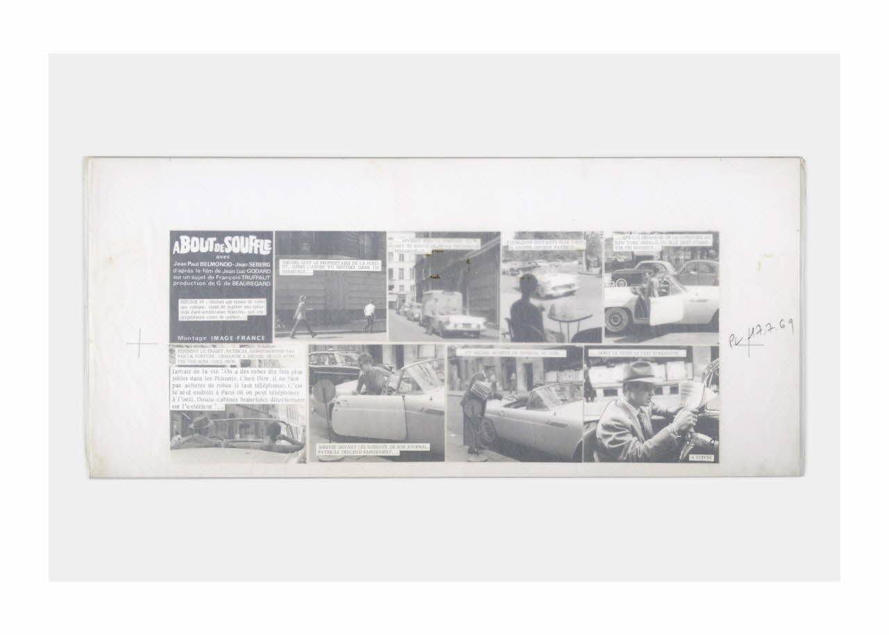 Raymond Cauchetier maquette de ciné-roman Maquette du ciné-roman "A bout de souffle" Ile-de-France, France 1959-1969 2016.10.1.28 Photo Mucem/ Yves Inchierman