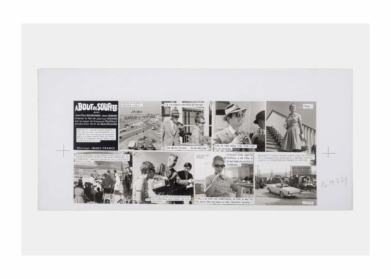 Raymond Cauchetier maquette de ciné-roman Maquette du ciné-roman "A bout de souffle" Ile-de-France, France 1959-1969 2016.10.1.30 Photo Mucem/ Yves Inchierman