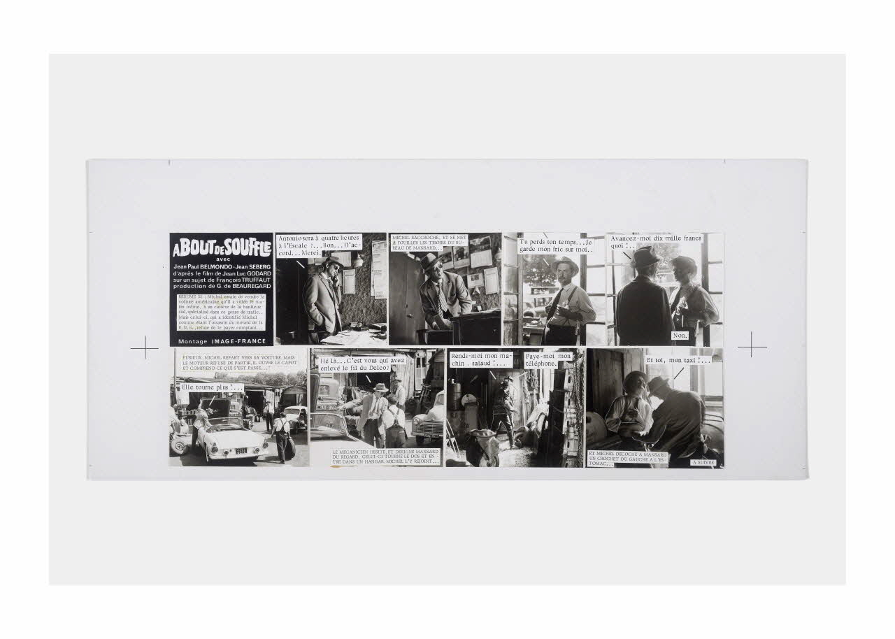 Raymond Cauchetier maquette de ciné-roman Maquette du ciné-roman "A bout de souffle" Ile-de-France, France 1959-1969 2016.10.1.33 Photo Mucem/ Yves Inchierman