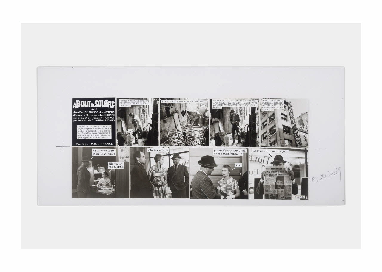 Raymond Cauchetier maquette de ciné-roman Maquette du ciné-roman "A bout de souffle" Ile-de-France, France 1959-1969 2016.10.1.34 Photo Mucem/ Yves Inchierman