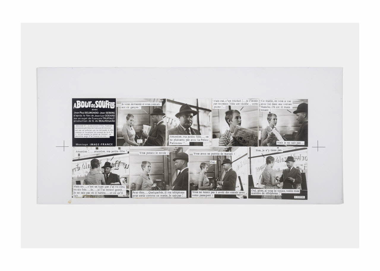 Raymond Cauchetier maquette de ciné-roman Maquette du ciné-roman "A bout de souffle" Ile-de-France, France 1959-1969 2016.10.1.35 Photo Mucem/ Yves Inchierman