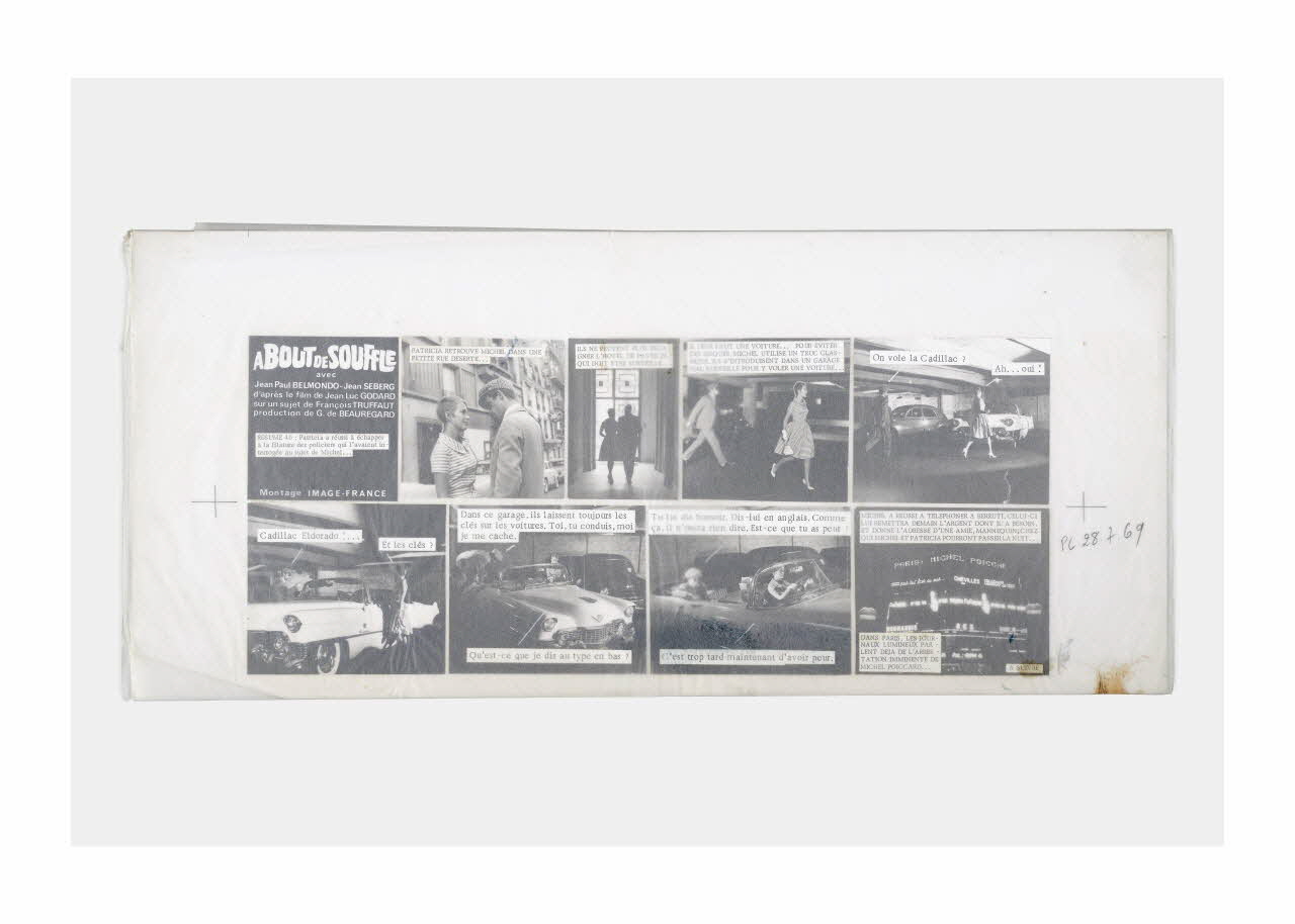 Raymond Cauchetier maquette de ciné-roman Maquette du ciné-roman "A bout de souffle" Ile-de-France, France 1959-1969 2016.10.1.38 Photo Mucem/ Yves Inchierman