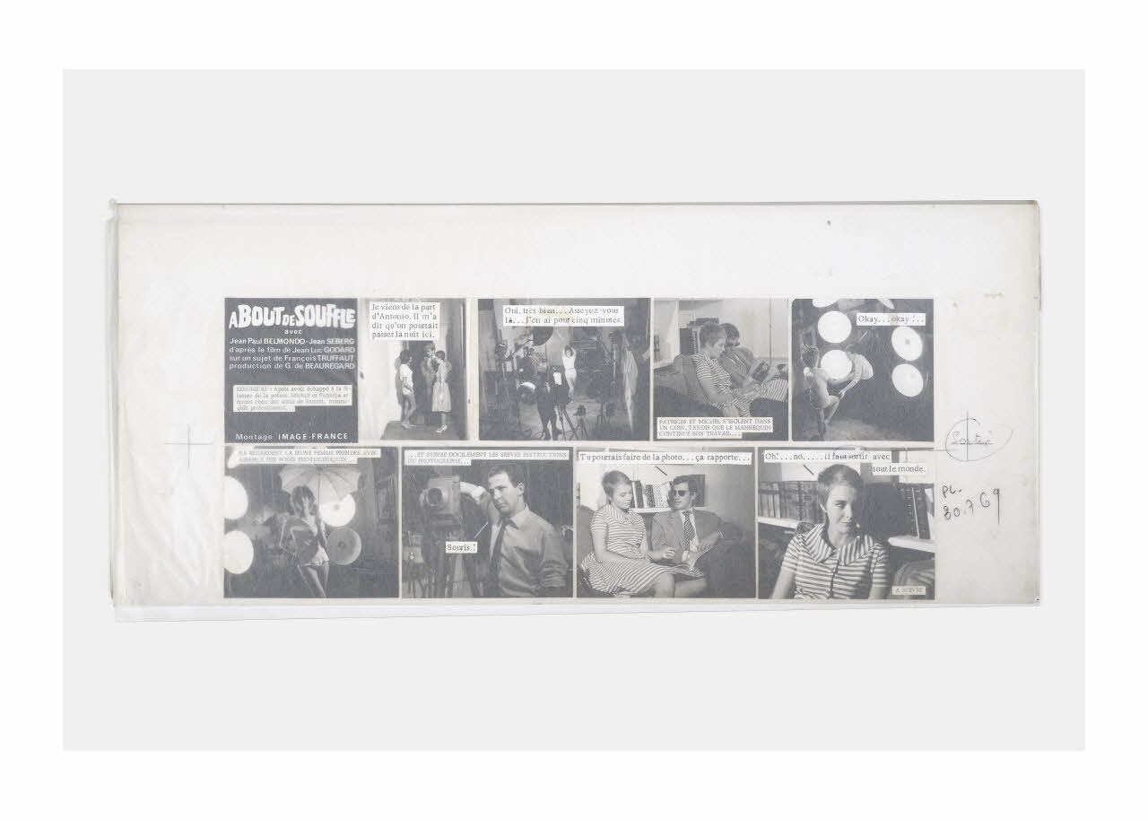 Raymond Cauchetier maquette de ciné-roman Maquette du ciné-roman "A bout de souffle" Ile-de-France, France 1959-1969 2016.10.1.39 Photo Mucem/ Yves Inchierman