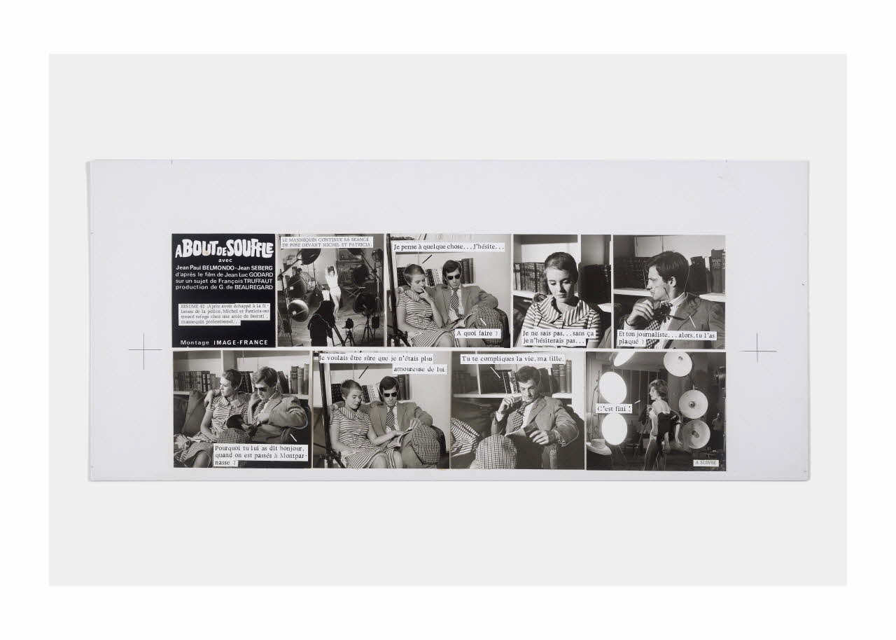 Raymond Cauchetier maquette de ciné-roman Maquette du ciné-roman "A bout de souffle" Ile-de-France, France 1959-1969 2016.10.1.40 Photo Mucem/ Yves Inchierman