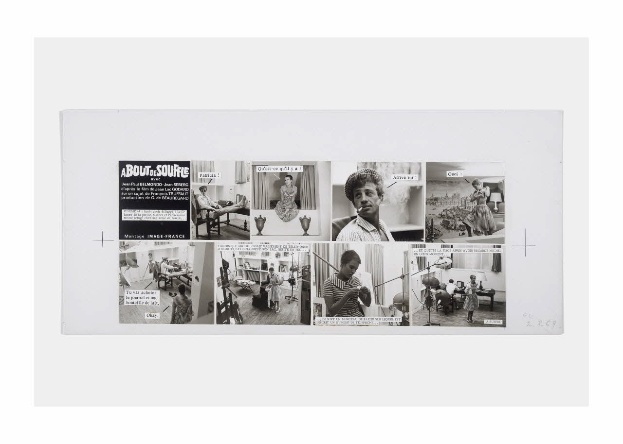 Raymond Cauchetier maquette de ciné-roman Maquette du ciné-roman "A bout de souffle" Ile-de-France, France 1959-1969 2016.10.1.42 Photo Mucem/ Yves Inchierman