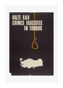 affiche « Halte aux crimes fascistes en Turquie », 2015.16.47 Photo Mucem/ Yves Inchierman