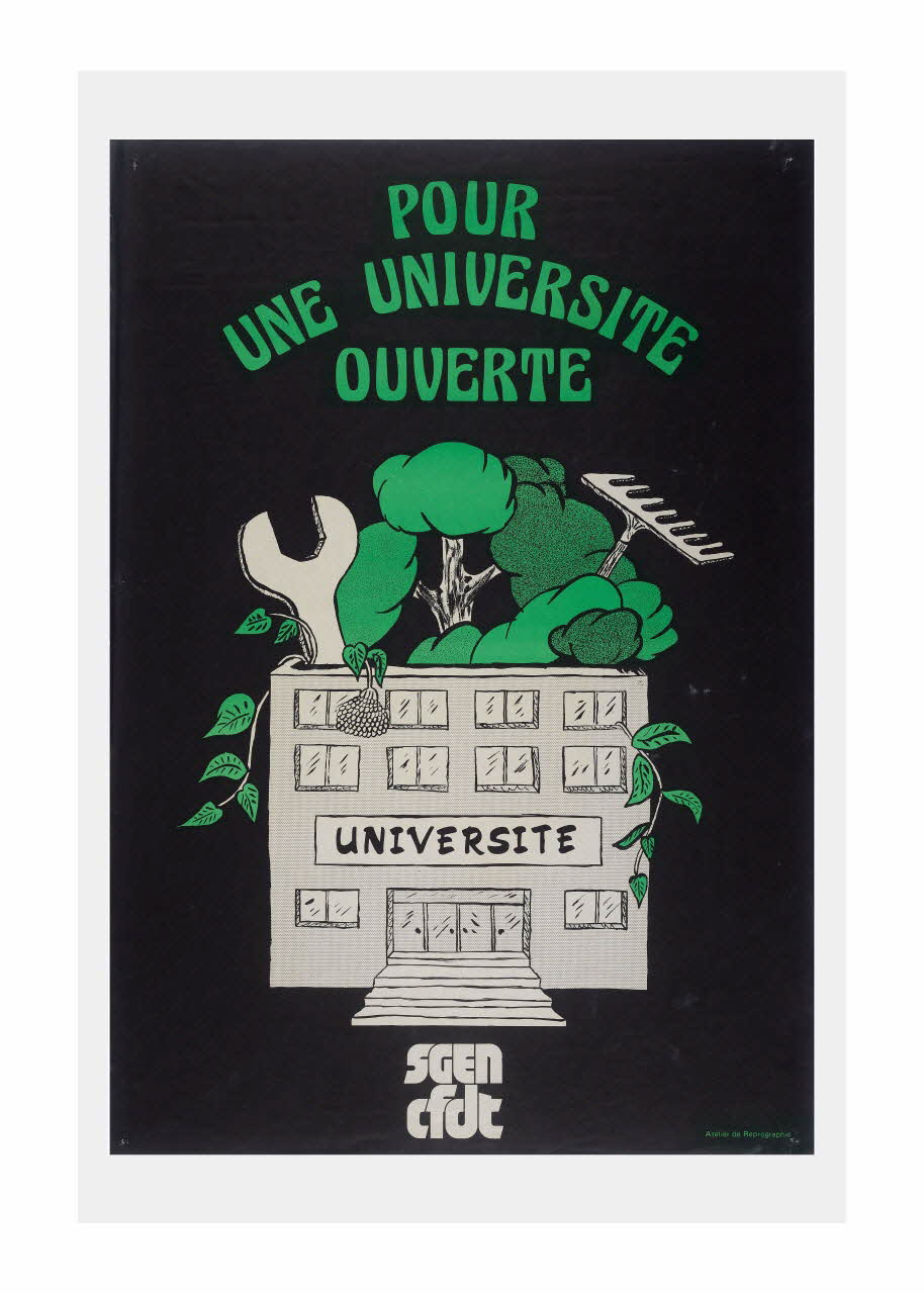 affiche Affiche « Pour une université ouverte » par le SGEN et la CFDT 2015.16.59 Photo Mucem/ Yves Inchierman