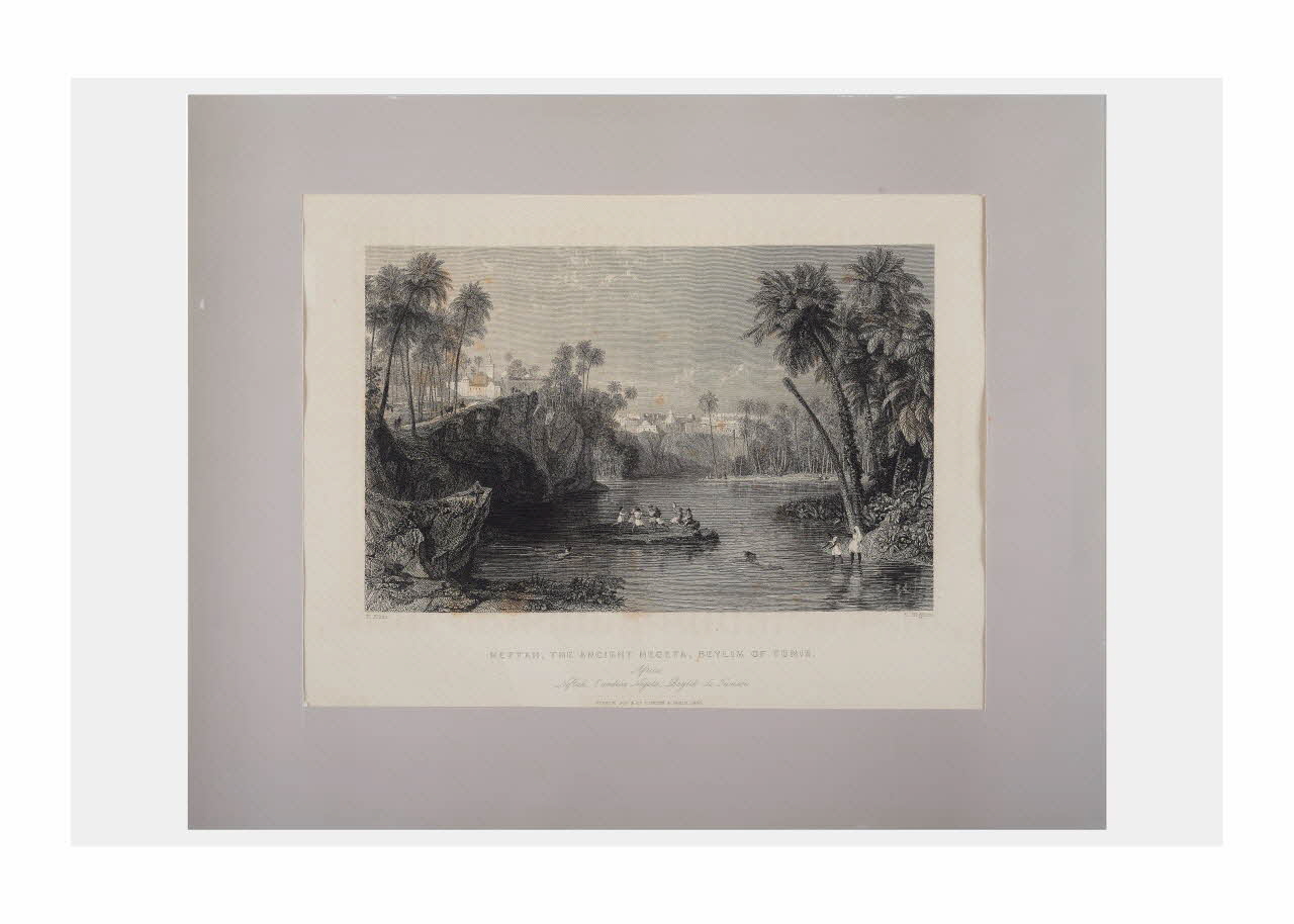 Thomas Allom ; Thomas Higham gravure Neftah, the ancient Negeta, beylik of Tunis, Africa Londres, Royaume-Uni 1842 2015.16.68 Photo Mucem/ Yves Inchierman