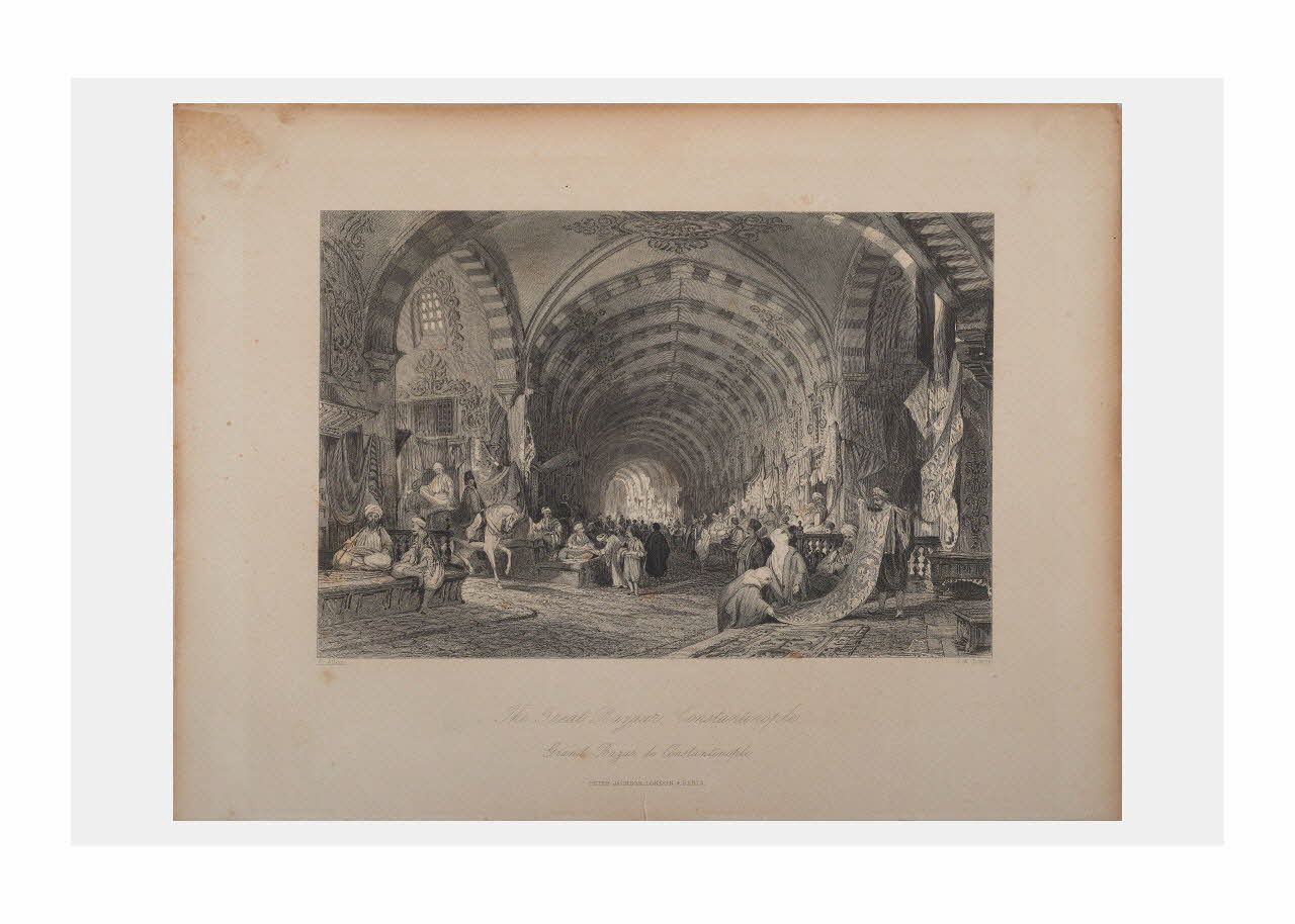 Thomas Allom ; Joseph Wilson Lowry gravure The great Bazar, Constantinople Londres, Royaume-Uni 1839-1840 2015.16.73 Photo Mucem/ Yves Inchierman