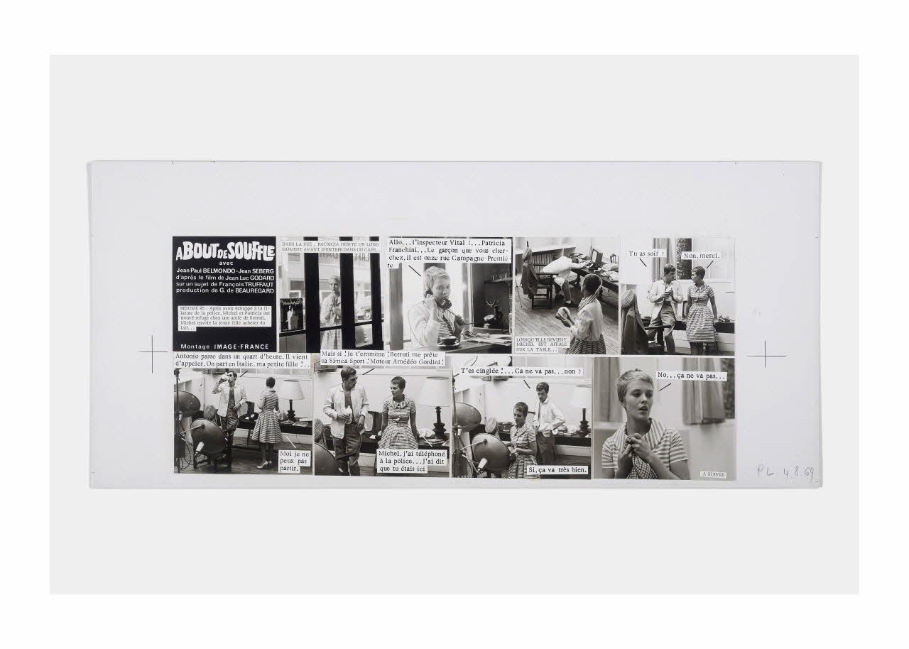 Raymond Cauchetier maquette de ciné-roman Maquette du ciné-roman "A bout de souffle" Ile-de-France, France 1959-1969 2016.10.1.43 Photo Mucem/ Yves Inchierman