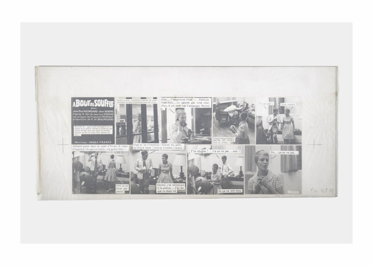 Raymond Cauchetier maquette de ciné-roman Maquette du ciné-roman "A bout de souffle" Ile-de-France, France 1959-1969 2016.10.1.43 Photo Mucem/ Yves Inchierman