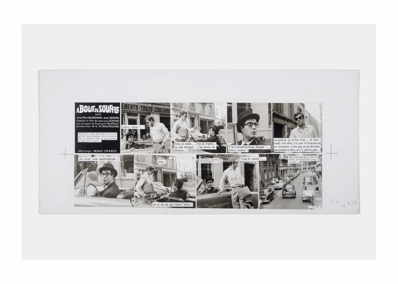 Raymond Cauchetier maquette de ciné-roman Maquette du ciné-roman "A bout de souffle" Ile-de-France, France 1959-1969 2016.10.1.46 Photo Mucem/ Yves Inchierman