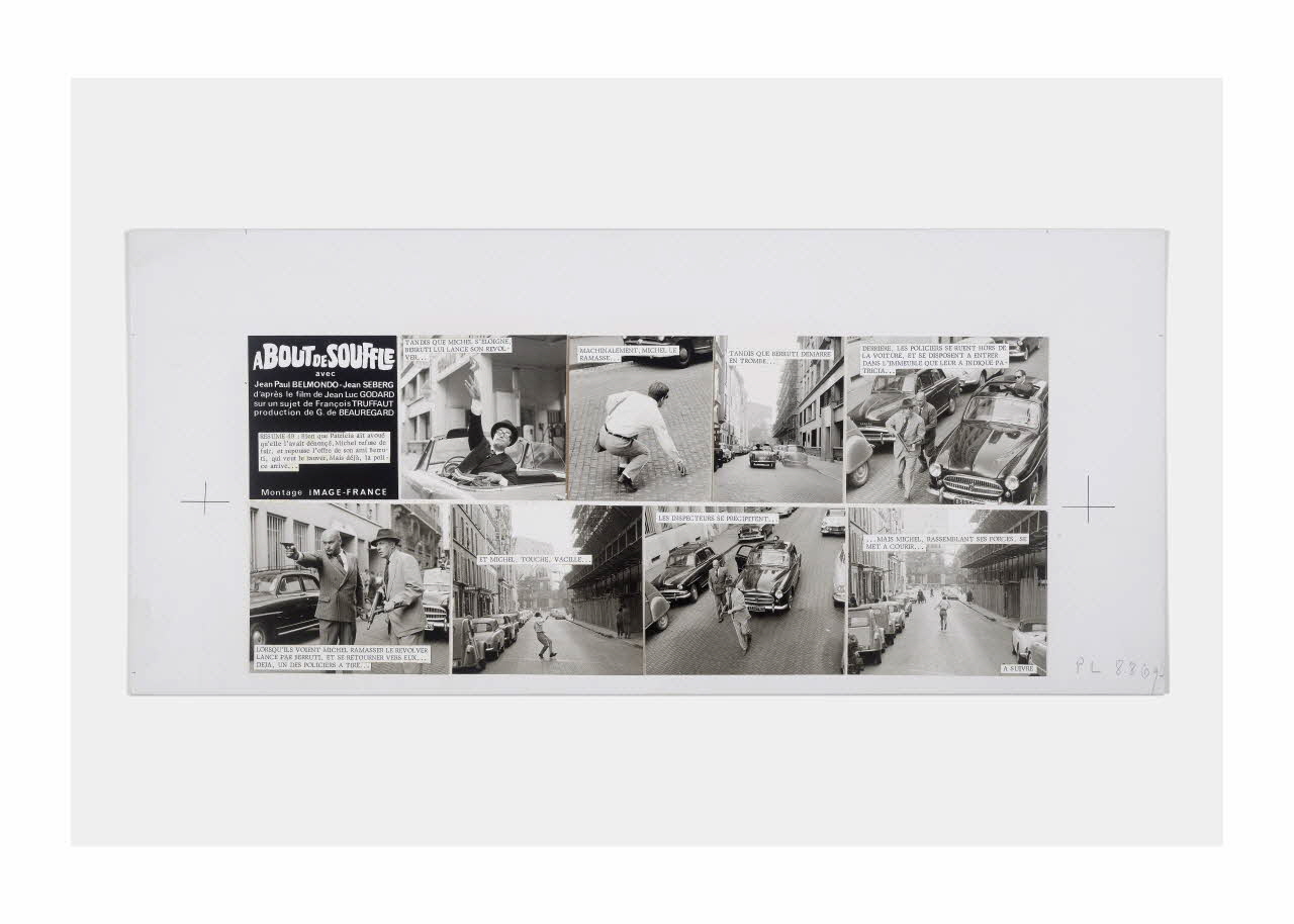 Raymond Cauchetier maquette de ciné-roman Maquette du ciné-roman "A bout de souffle" Ile-de-France, France 1959-1969 2016.10.1.47 Photo Mucem/ Yves Inchierman