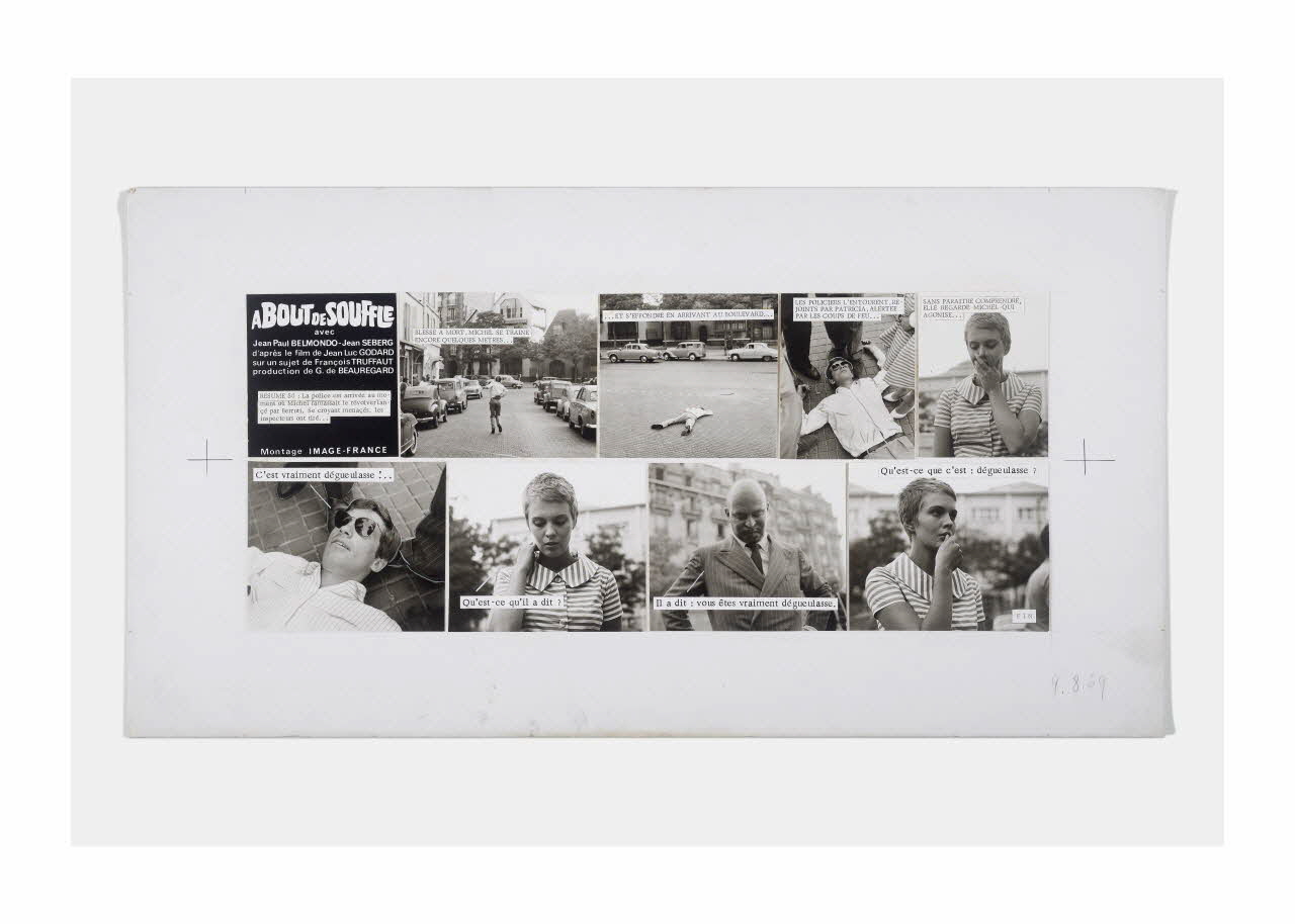 Raymond Cauchetier maquette de ciné-roman Maquette du ciné-roman "A bout de souffle" Ile-de-France, France 1959-1969 2016.10.1.48 Photo Mucem/ Yves Inchierman