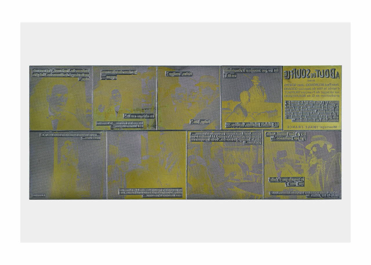 Raymond Cauchetier plaque d'impression Plaque d'impression du ciné-roman "A bout de souffle" Ile-de-France, France 1960-1969 2016.10.2.1 Photo Mucem/ Yves Inchierman