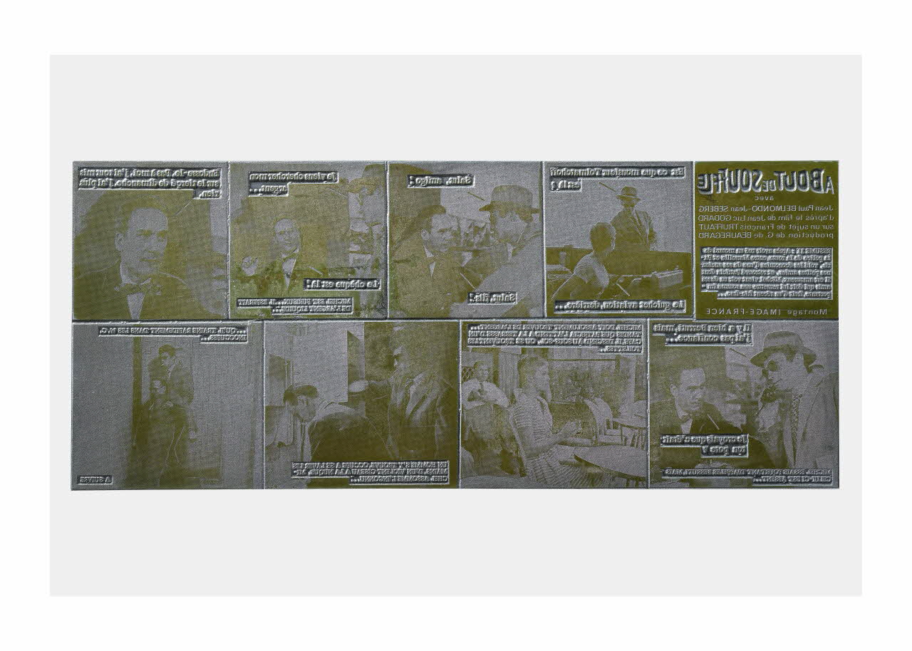 Raymond Cauchetier plaque d'impression Plaque d'impression du ciné-roman "A bout de souffle" Ile-de-France, France 1960-1969 2016.10.2.1 Photo Mucem/ Yves Inchierman