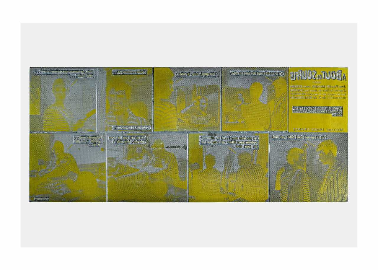 Raymond Cauchetier plaque d'impression Plaque d'impression du ciné-roman "A bout de souffle" Ile-de-France, France 1960-1969 2016.10.2.5 Photo Mucem/ Yves Inchierman