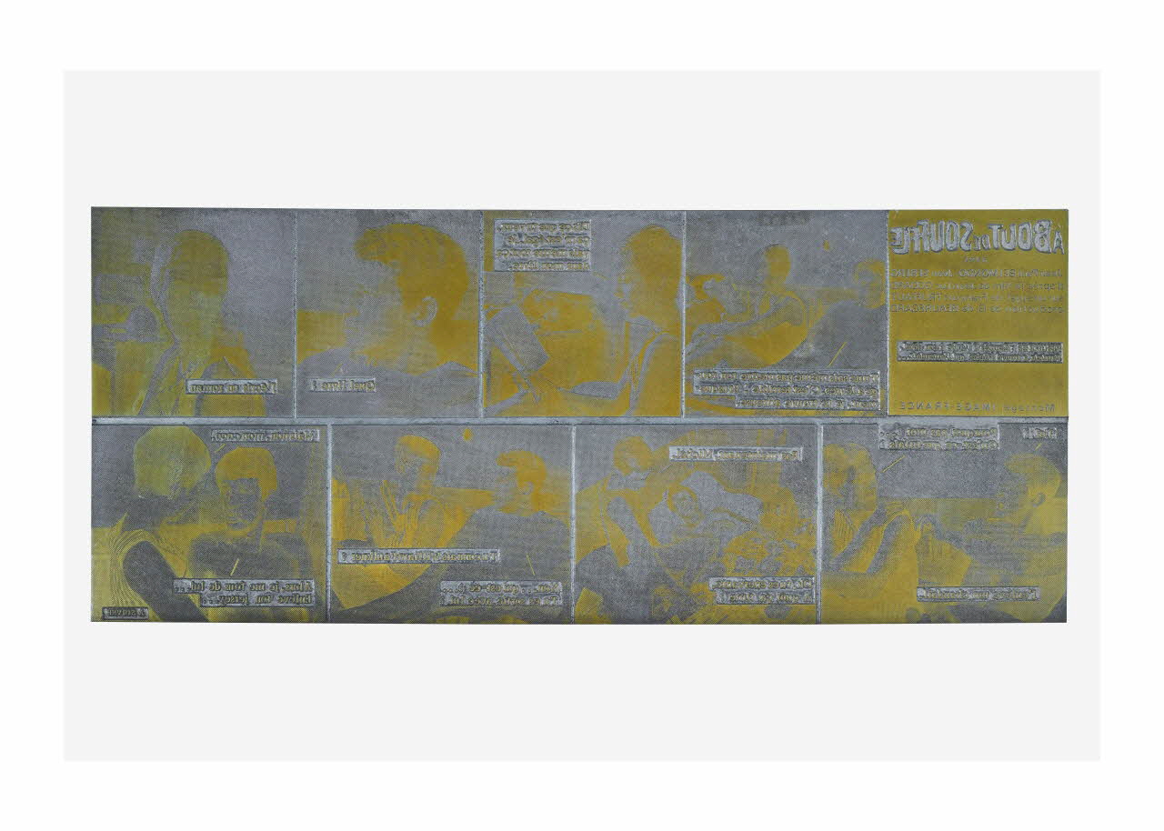 Raymond Cauchetier plaque d'impression Plaque d'impression du ciné-roman "A bout de souffle" Ile-de-France, France 1960-1969 2016.10.2.11 Photo Mucem/ Yves Inchierman