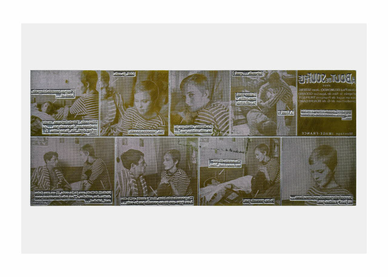 Raymond Cauchetier plaque d'impression Plaque d'impression du ciné-roman "A bout de souffle" Ile-de-France, France 1960-1969 2016.10.2.6 Photo Mucem/ Yves Inchierman