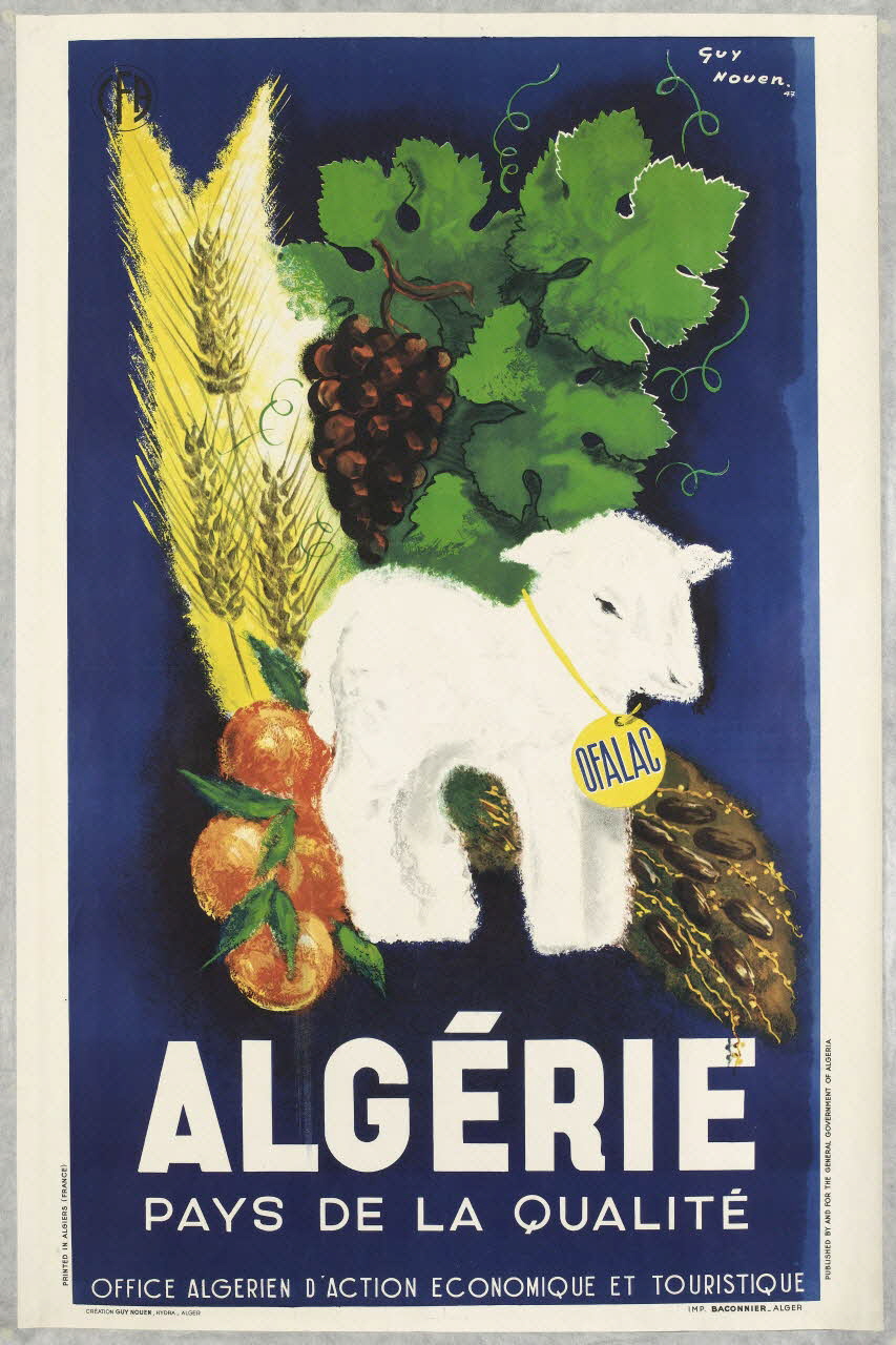 Guy Nouen ; Imprimerie Baconnier affiche ALGÉRIE  PAYS DE LA QUALITÉ Alger 1947 2002.91.1 Photo RMN-Grand Palais (Mucem)