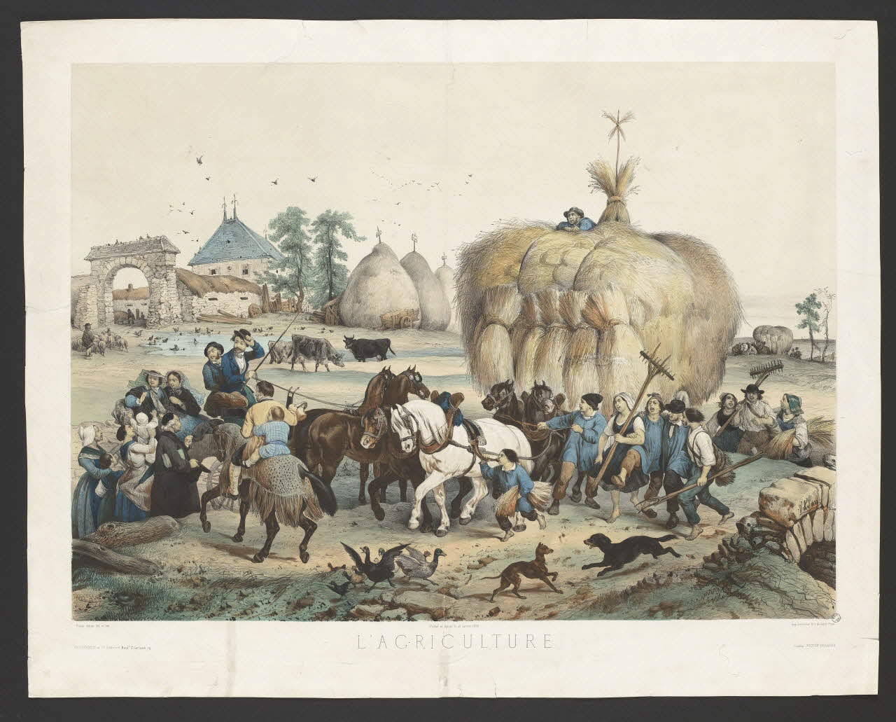 Victor Adam ; Desgodets et Cie estampe L'AGRICULTURE Paris 1862 1939.3.1 Photo RMN-Grand Palais (Mucem)