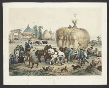Victor Adam ; Desgodets et Cie estampe L'AGRICULTURE Paris 1862 1939.3.1 Photo RMN-Grand Palais (Mucem)